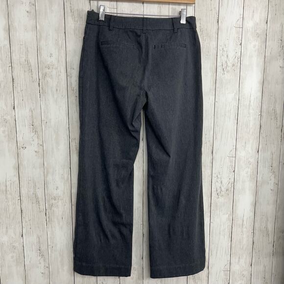 Fashion Bug Y2K Gray Mid Rise Straight Wide leg Work Dress Hemmed Pants 4 - Picture 2 of 13